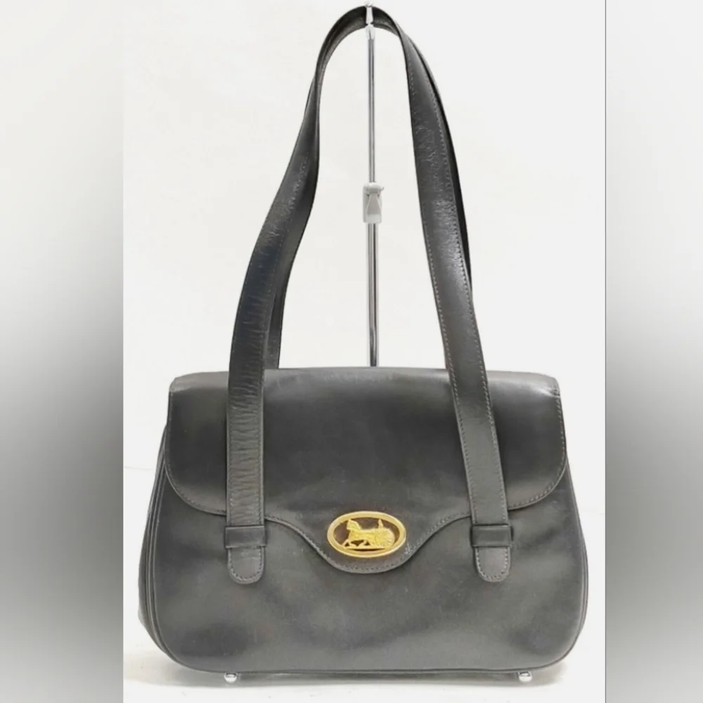 Celine Horse Carriage black leather shoulder bag - Picture 1 of 14
